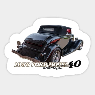 1933 Ford Model 40 Cabriolet Sticker